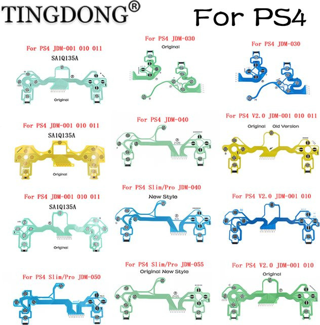 TingDong Leitfähiges Flexkabel für PS4 Controller Joystick Reparatur JDM-001 JDM-010 JDM-011 JDM-030 JDM-040 JDS-050 JDS-055 - Bild 1