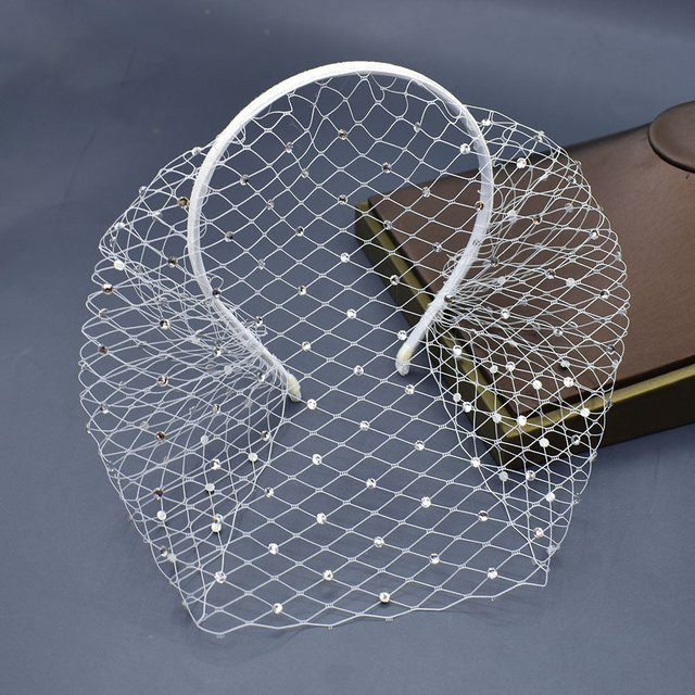 NOVOKOSIN Haarschleier, Kristall, Fischnetz, Diamant, Braut - Bild 1