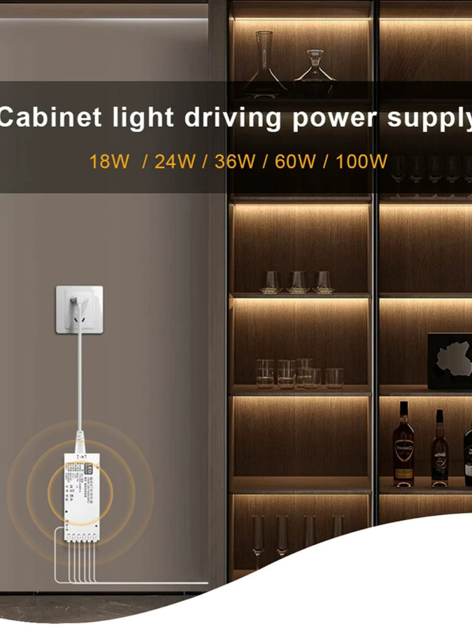 GAHADA LED-Beleuchtungstransformator Netzteil Adapter mit Dupont-Anschluss für Schrank- und Streifenlicht, Weiß - Bild 3