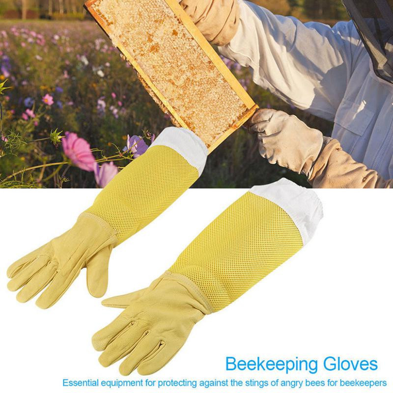 Imkerhandschuhe aus Ziegenleder für die Bienenhaltung mit Belüftung, Einheitsgröße - Bild 2