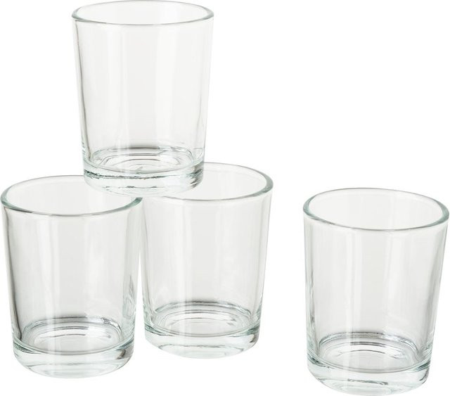 VBS Teelichtgläser Hoch aus transparentem Glas - Bild 1