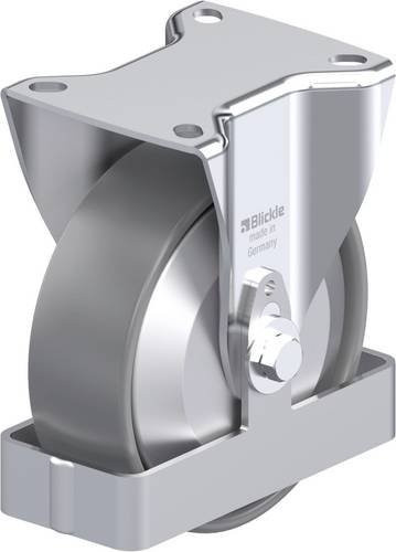 Blickle Stahlblech-Bockrolle B-PO 125G-ELS-FA-FS in Grau mit Kunststoffrad, Durchmesser: 125 mm, Tragfähigkeit: 250 kg - Bild 1