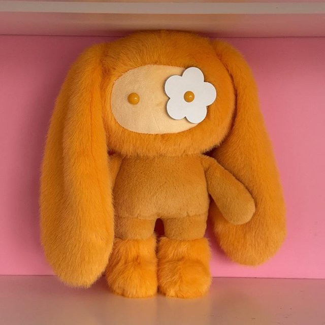 Juju Blume Kaninchen Plüschtier, orange, 30cm, ab 14 Jahre - Bild 1