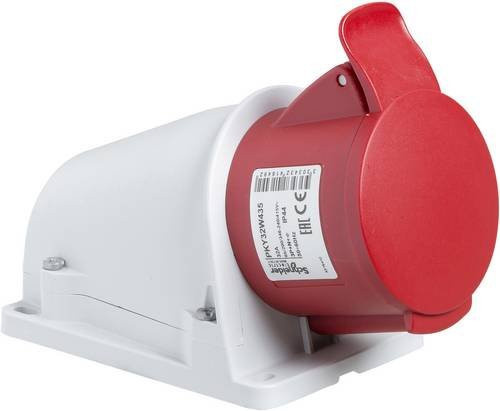 Schneider Electric PKY32W435 CEE Wandsteckdose 32A 415V IP44 in Rot - Bild 1