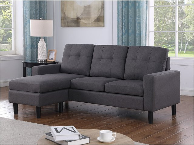 HTI-Living Polstercouch Reva in Grau mit variabler Ottomane und L-Form - Bild 1