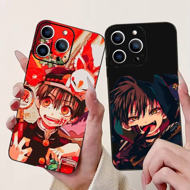 Campus Manga Toilet-Bound Hanako-kun Handyhülle aus weichem Silikon für iPhone 17 16 15 14 13 12 11 Plus Pro Max XS in Schwarz - Bild 1