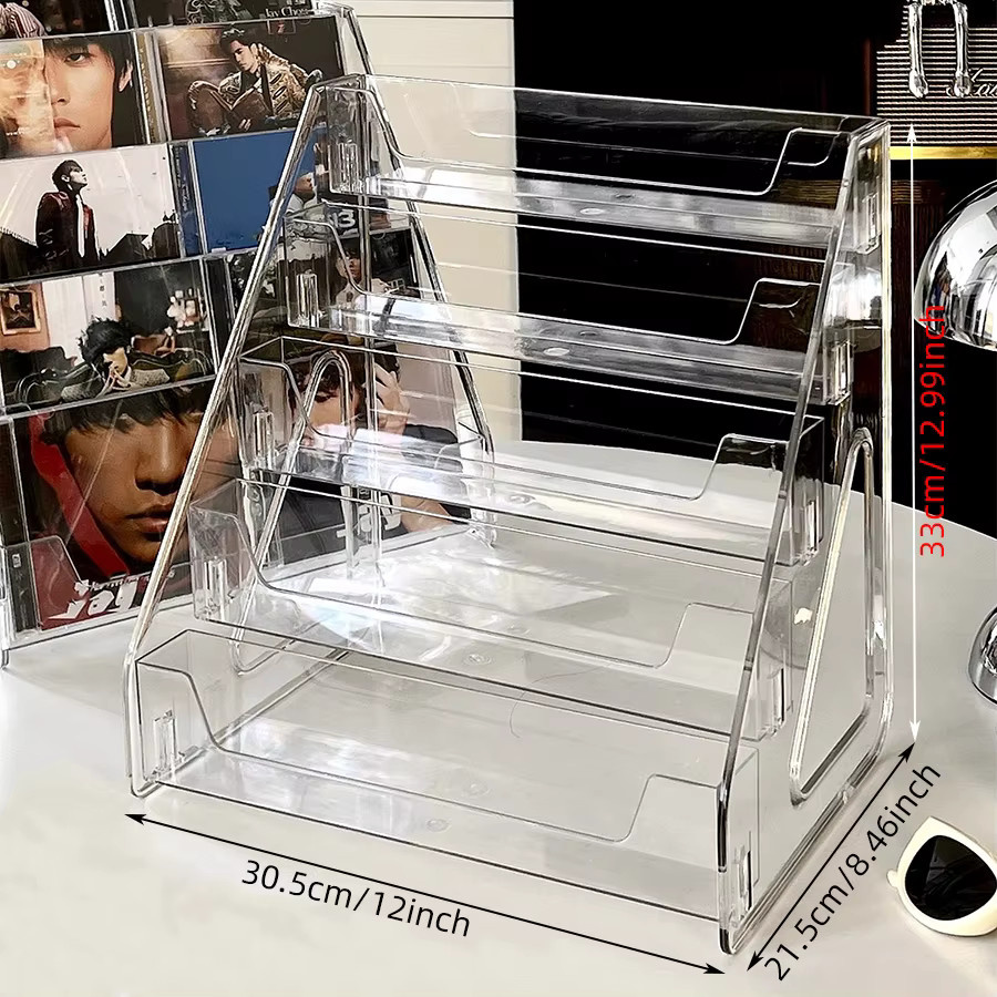 Transparentes CD-Rack aus Kunststoff als Aufbewahrungsbox und Präsentationsständer für CDs, Alben und Mini-Discs - Bild 6