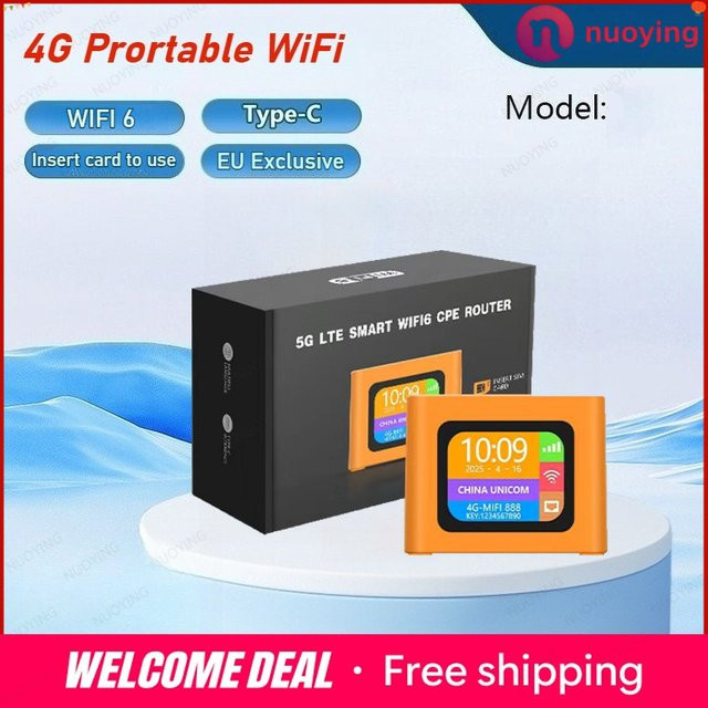 NUOYING Hochleistungs 4G WiFi 6 Router mit SIM-Karte für Heim und Büro in Orange - Bild 1