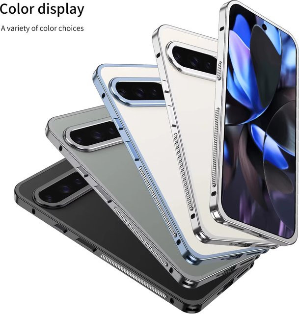 Stoßfeste Aluminium-Schutzhülle für Google Pixel 9 und Pixel 10 Pro XL mit Objektivschutz in Schwarz oder Grau - Bild 1