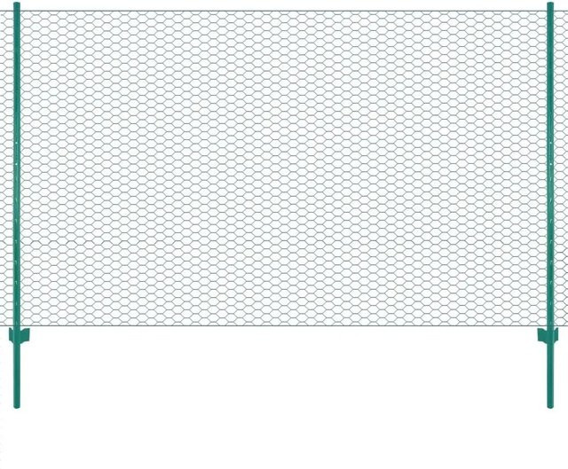 vidaXL Maschendrahtzaun mit Pfosten aus Stahl und PVC-Beschichtung, Grün, B: 25 m, H: 1,3 m, H: 1,3 m, B: 25 m, H: 1,3 m, B: 25 m, H: 1,3 m, B: 25 m, H: 1,3 m, B: 25 m, H: 1,3 m, B: 25 m, H: 1,3 m, B: 25 m, H: 1,3 m, B: 25 m, H: 1,3 m, B: 25 m, H: 1,3 m, - Bild 1
