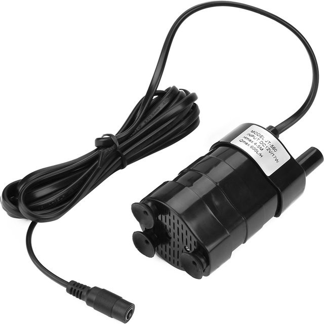 Fishine Mini DC Bürstenlose Tauchwasserpumpe 12V in Schwarz - Bild 1