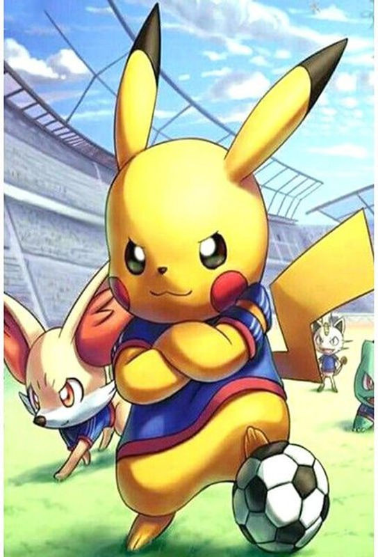 FIYO Diamond Painting Set Pikachu Fußball Motiv, Mehrfarbig, B/H: 30 x 40 cm - Bild 1