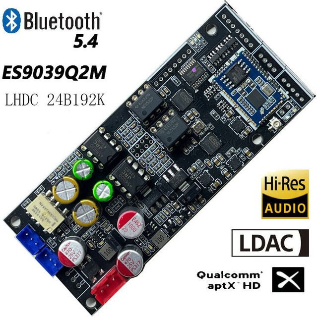 Huo Guang Shu Bluetooth 5.4 Decoder-Board ES9039Q2M mit QCC5181, LHDC 192K, I2S, DSD und IIS DAC in Schwarz - Bild 1