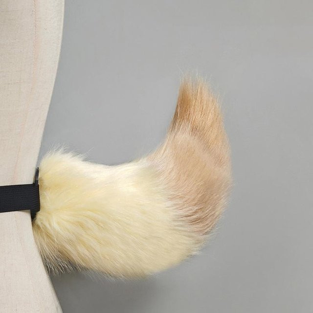 YIRAN Plüsch-Hasenschwanz, Tierrute, Cosplay-Accessoires, Braun - Bild 1