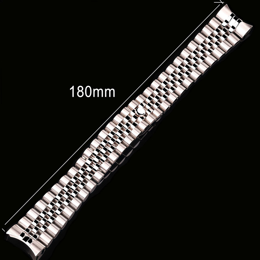 ChronoLink Uhrenarmband Edelstahl, Oyster-Armband, 20 mm, Herren, Silber - Bild 3