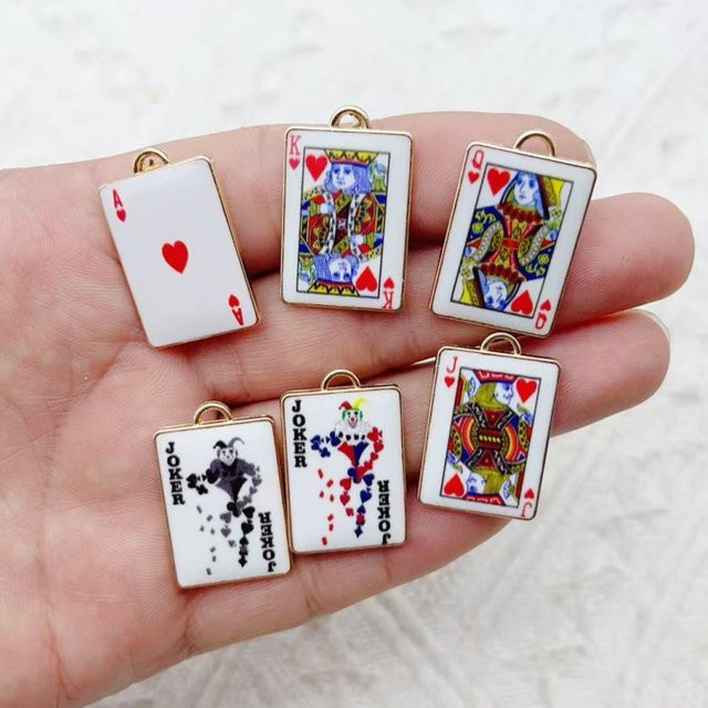 Poker-Anhänger, Messing, Cartoon, Unisex - Bild 1