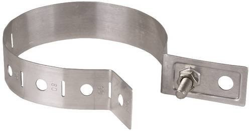 DEHN Regenrohrschelle RRS V 60.150 B10.5 aus Aluminium in Silber - Bild 1