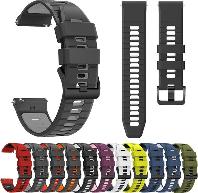 Uhrenarmband Silikon, 22mm, 20mm, Xiaomi, Multicolor - Bild 1