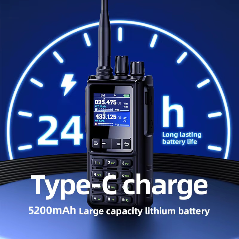 SHJ H28Y Handfunkgerät HF in Schwarz mit 10 W Leistung, 960 Kanälen und Bluetooth-Funkprogrammierung - Bild 4