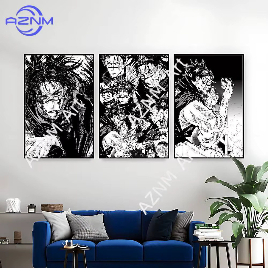 KAYOU Choso Jujutsu Kaisen Anime-Poster in Retro-Optik, mehrfarbiges Wandbild aus Papier - Bild 5
