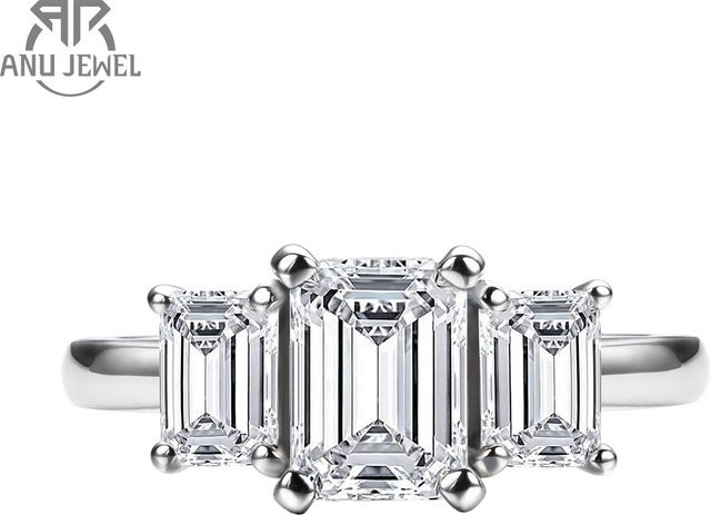 AnuJewel Ring, 925 Silber, Moissanit, Damen - Bild 1