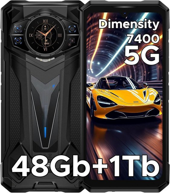 DOOGEE S200 Ultra 5G Smartphone mit 48GB RAM, 1TB Speicher, 6,72 Zoll Display, 11000mAh Akku und 100MP Kamera in Schwarz mit Android 15 - Bild 1
