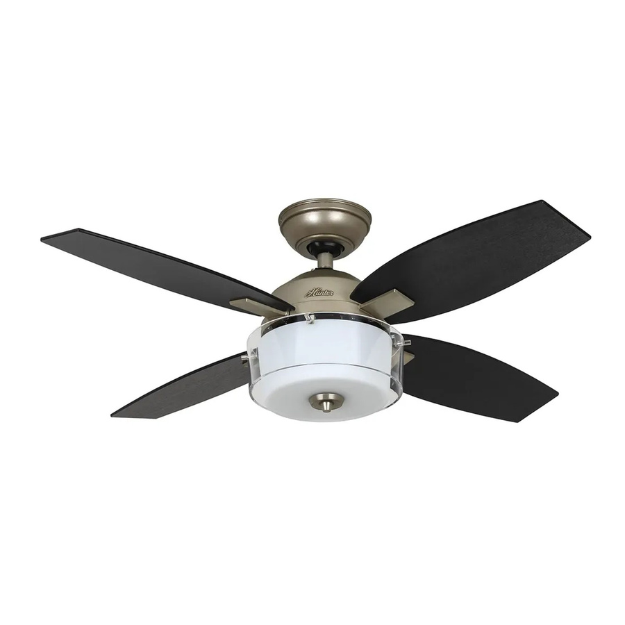 HUNTER FANS Deckenventilator Central Park in Zinn mit Beleuchtung und Wandschalter, Durchmesser: 107 cm - Bild 2
