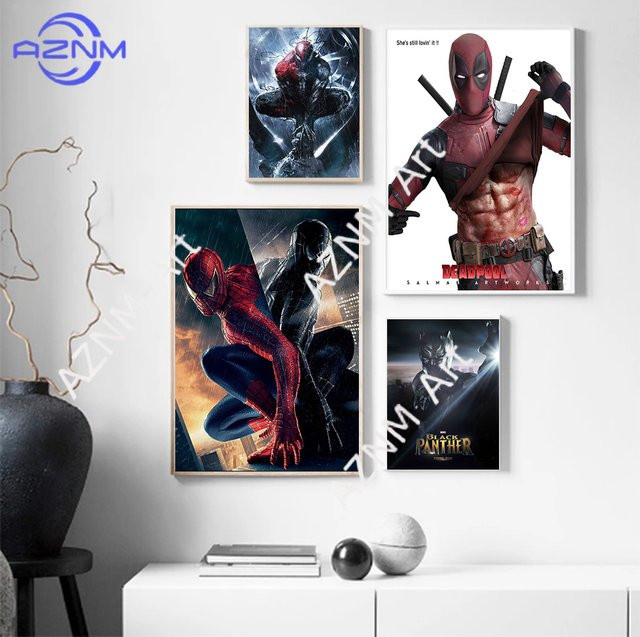 KAYOU Marvel Avengers Deadpool Wandkunst Poster als modernes Leinwandgemälde in Multicolour - Bild 1