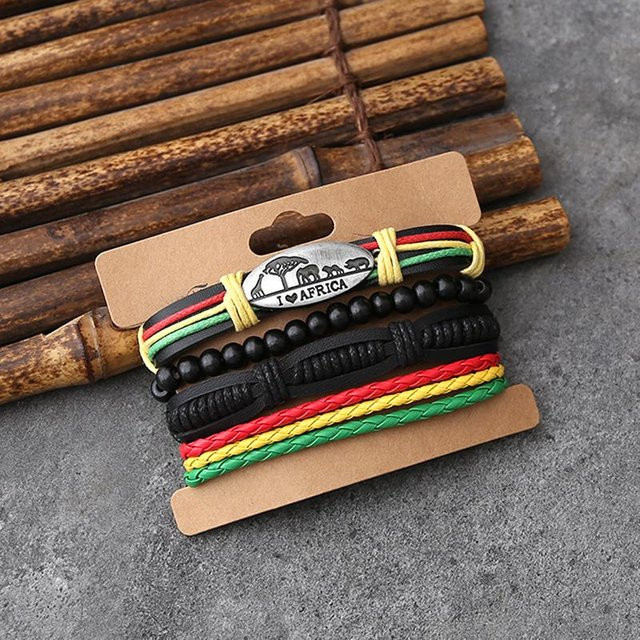 Pickerr Schmuck-Set, Leder, Legierung, Herren, Bunt - Bild 1
