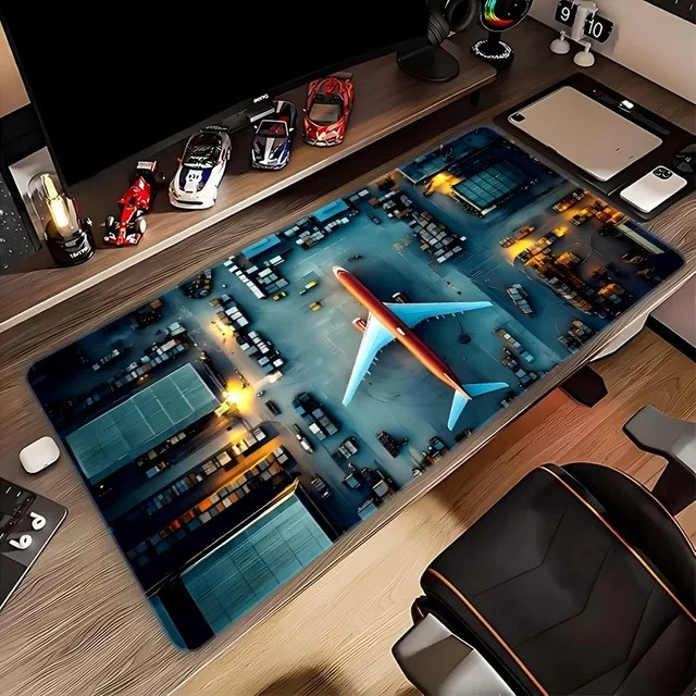 Potdemiel Gaming-Mauspad Aerial Aircraft Design in Multicolour - Bild 1