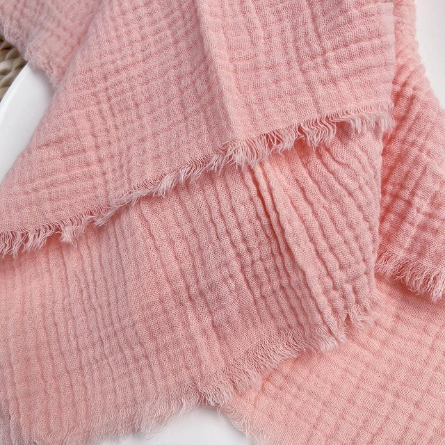 YT Daily Necessities Double Gauze Baumwollstoff aus 100% Baumwolle in Rosa, Breite: 135 cm, Länge: 50 cm - Bild 1