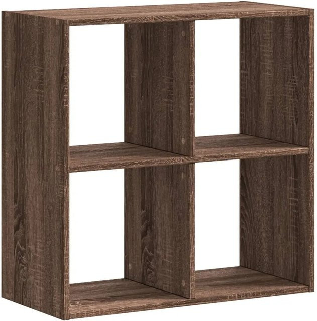 vidaXL Bücherregal aus Holzwerkstoff in Eiche Braun, B/T/H: 68,5 x 32 x 68,5 cm - Bild 1