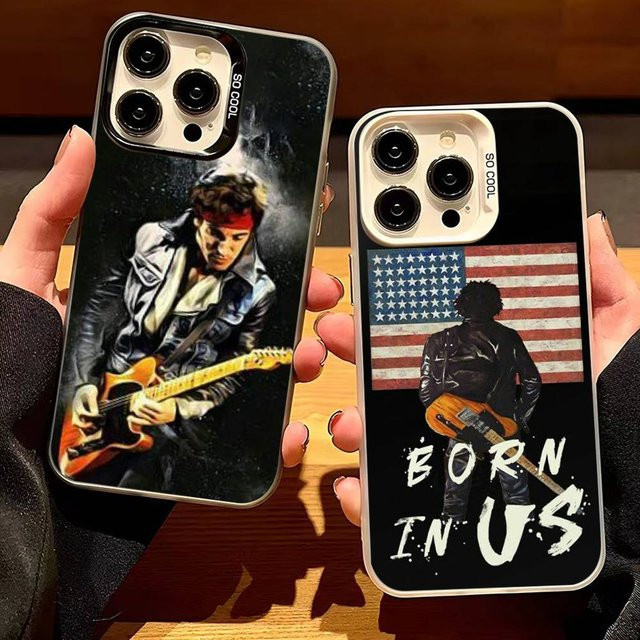Handyhülle Bruce Springsteen Design für Apple iPhone 11 12 13 14 15 16 Pro Max Plus mit Schutzbeschichtung in Multicolour - Bild 1