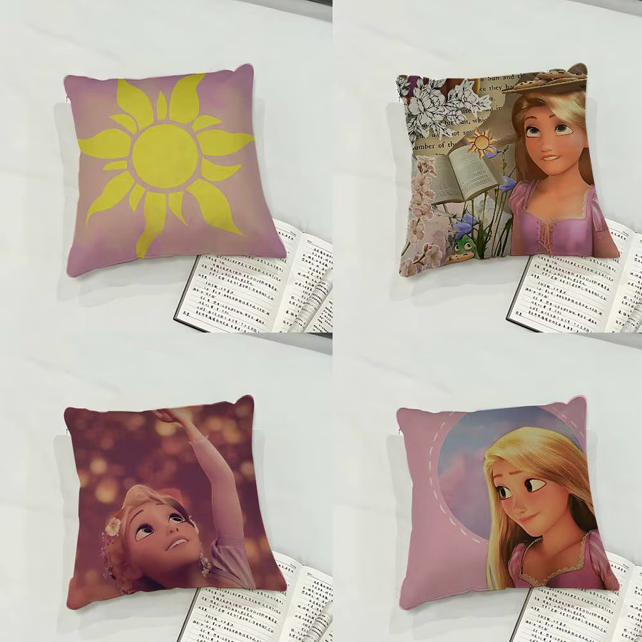 Beast Kingdom Tangled Rapunzel Kissenbezug aus Plüschstoff, quadratisch, mehrfarbig, 40 x 40 cm - Bild 2