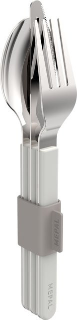 Mepal Besteck-Set Silueta aus Edelstahl in Weiß und Silber mit Gabel, Löffel und Tafelmesser - Bild 1