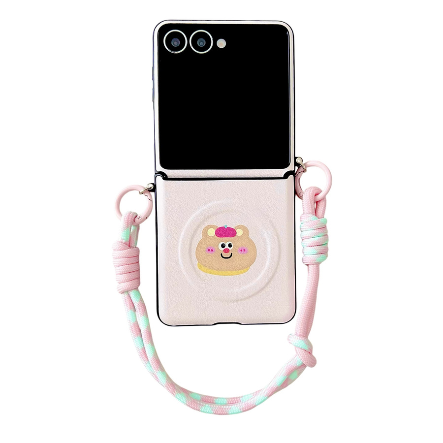 Leder Handyhülle mit magnetischer Halterung und Lanyard für Samsung Galaxy Z Flip 7 6 5 4 - Bild 3