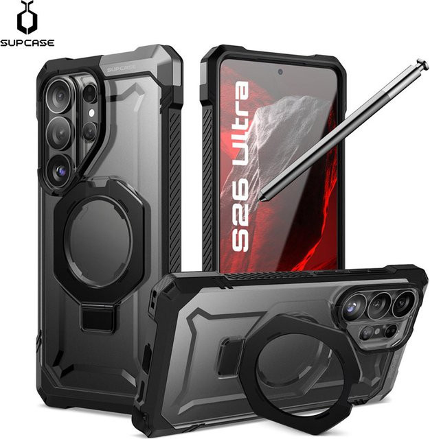 SUPCASE UB Grip Schutzhülle für Samsung Galaxy S26 Ultra in Schwarz, stoßfest und magnetisch mit MagSafe-Kompatibilität sowie Standfunktion - Bild 1