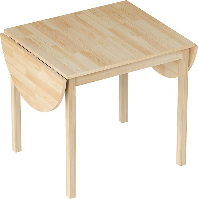 HOMCOM Esstisch aus Kiefernholz in Braun mit Drop-Leaf-Design für 6 Personen, B/T/H: 140 x 70 x 75 cm - Bild 1