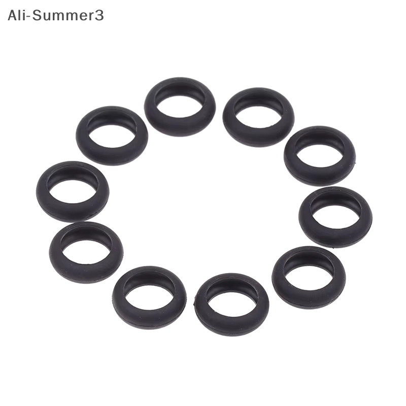 10 Stück flexible Kopfhörer-Ringhüllen aus Silikonkautschuk für 15-mm-Kopfhörer in Schwarz - Bild 2