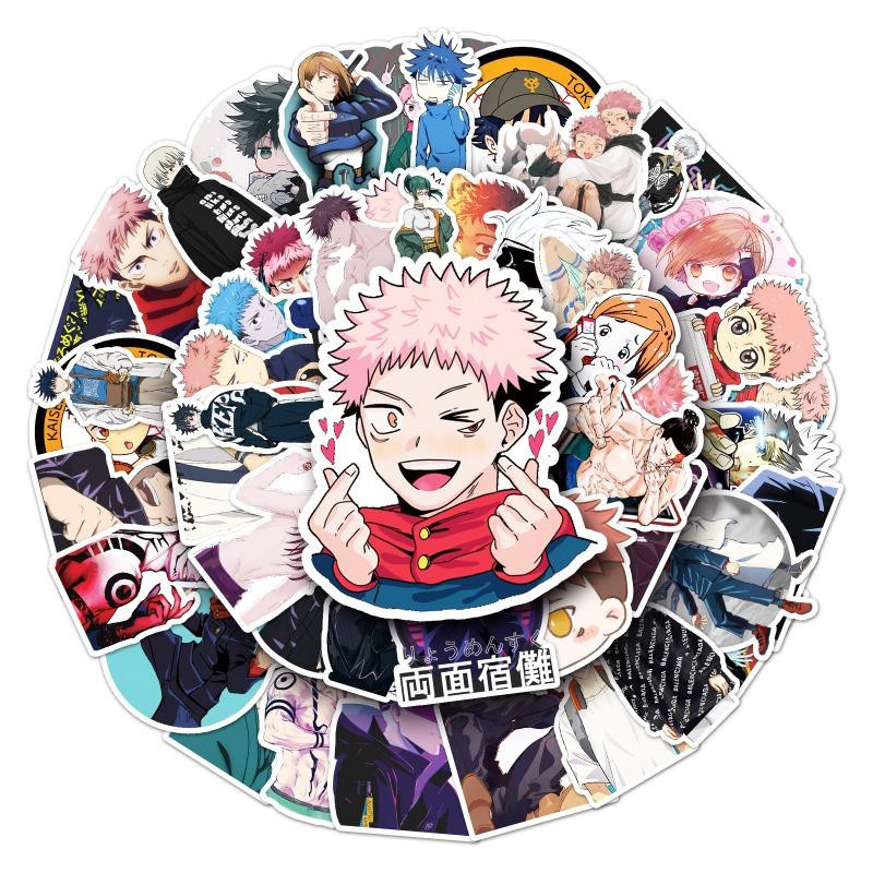 Jujutsu Kaisen Anime Aufkleber Set von CHIC STUDIO in Multicolor für Laptop Skateboard und Notizbuch - Bild 3