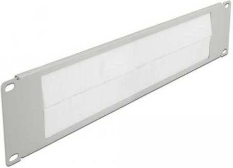 Delock 66536 19 Zoll Netzwerkschrank-Bürstenleiste, 2 HE, Grau - Bild 1