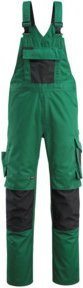 Mascot Augsburg Latzhose mit Reflexstreifen in Grün/Schwarz mit Cordura-Material und EN 14404 Zertifizierung - Bild 1