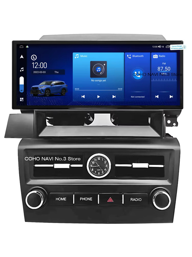 COHO Multimedia Player für Mazda 3 2004-2012 mit 12,3 Zoll 2K QLED Bildschirm, Android 14, 8-Core Prozessor, 8 GB RAM + 256 GB Speicher, Farbe: Schwarz - Bild 6