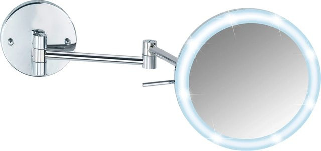 Wenko Power-Loc LED Wandspiegel Aura in Chrom/Silber - Bild 1