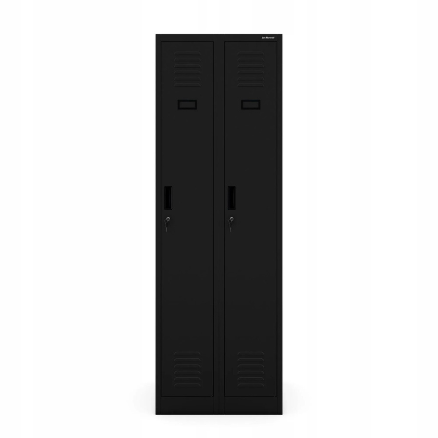 Jan Nowak Spind Umkleideschrank KACPER II aus Stahl in Schwarz, Höhe: 180 cm, Breite: 60 cm, Tiefe: 50 cm - Bild 2