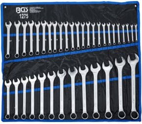 BGS Maul-Ringschlüssel-Satz 1275 aus Chrom-Vanadium in Silber, 37-teilig, SW 6 - 32 mm - Bild 1