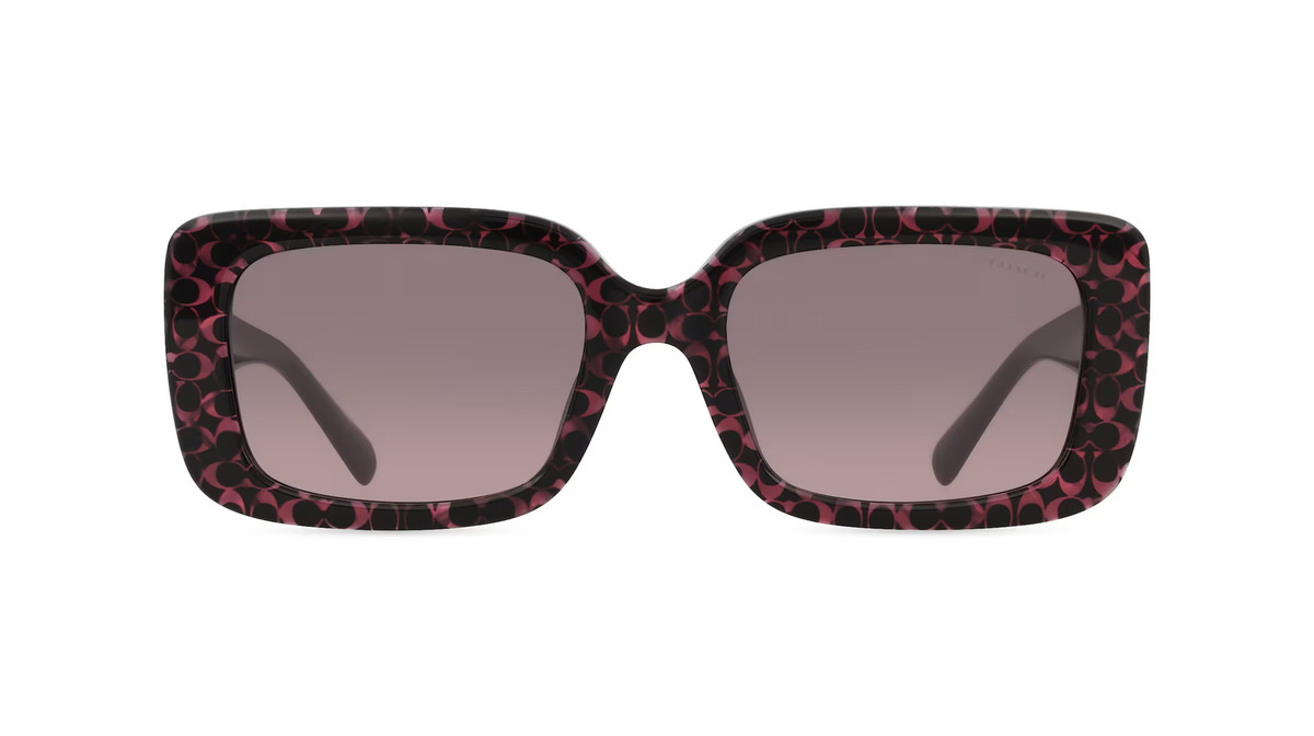 Coach HC8380U Sonnenbrille, Vollrand, Quadratisch, Acetat, Damen, braun, grau - Bild 1