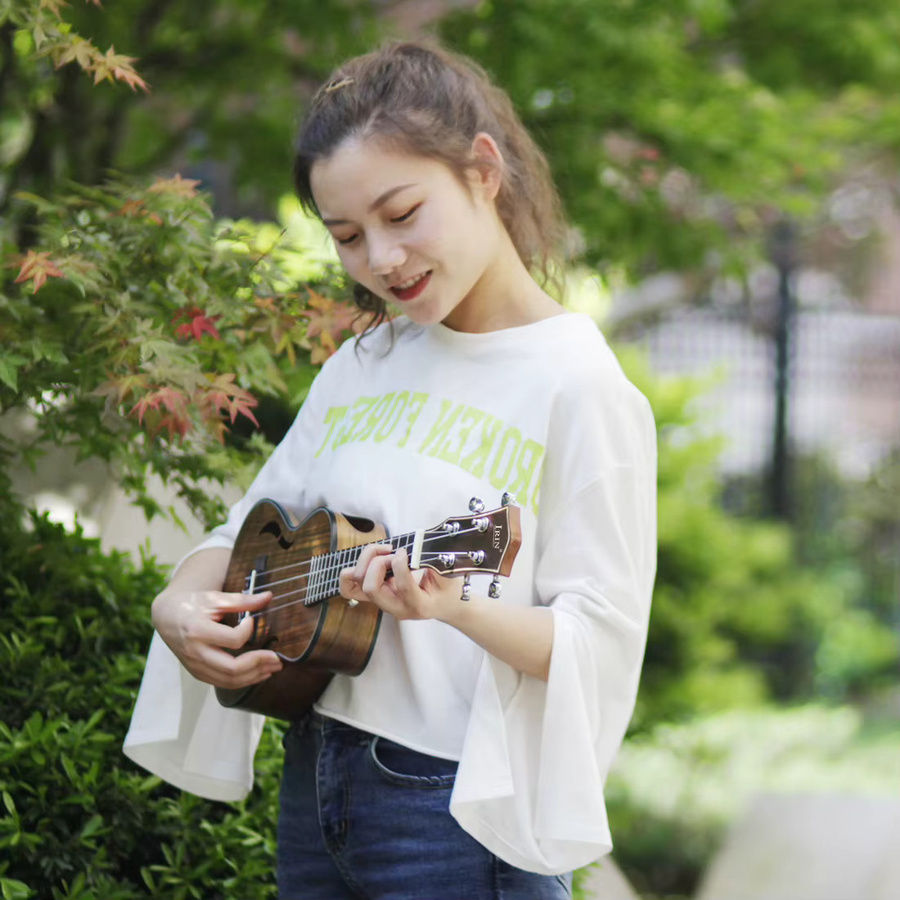 IRIN Walnuss-Ukulele, 4-Saiten-Gitarre, 23/26 Zoll, Musikinstrumente - Bild 4