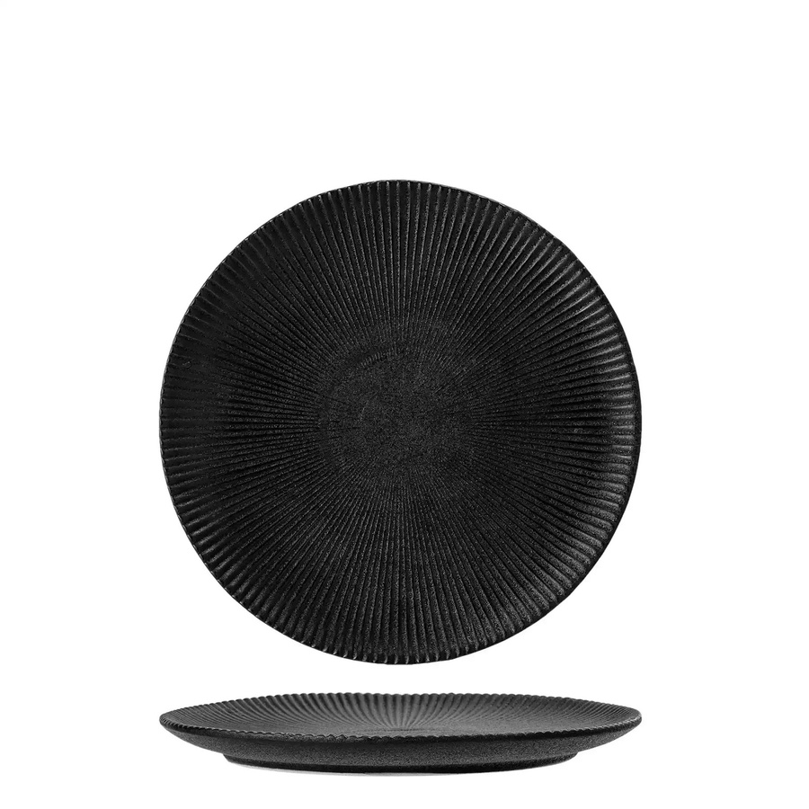 Bloomingville Keramikteller Neri in Schwarz, Durchmesser: 23 cm - Bild 1
