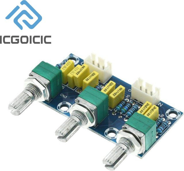 XH-M802 Tone Control Board Blau 3-Band Sound Equalizer Vorverstärker Modul für DIY Audio Verstärker PCB Kit - Bild 1